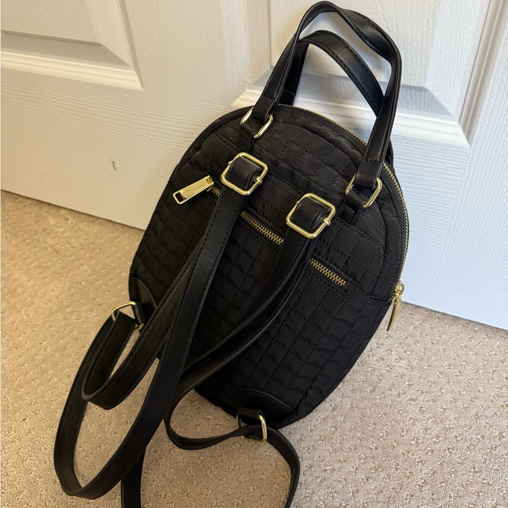 Black Quilted Backpack